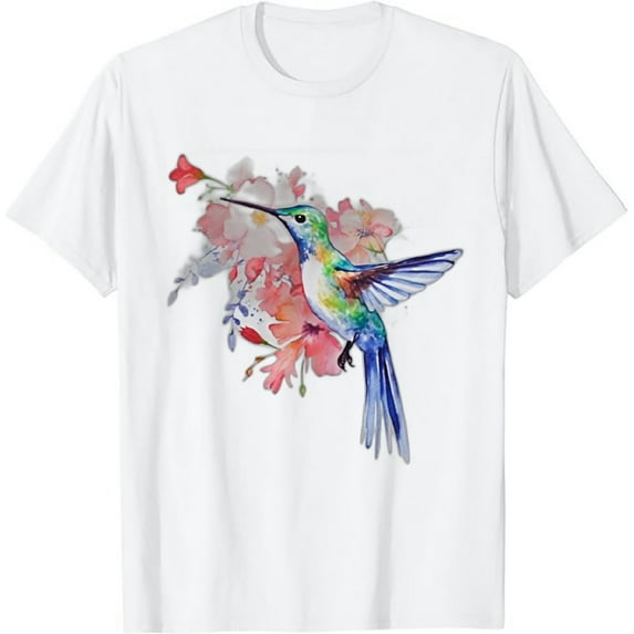 MAXPRESS Rainbow Color Hummingbird Funny Bird Lover Gift T-Shirt