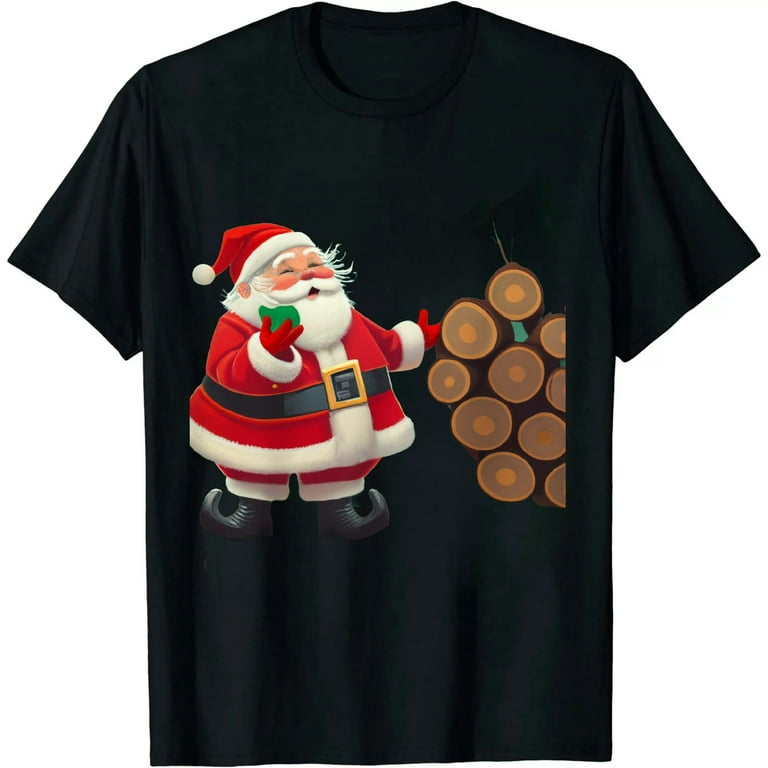 Santa Dropping Off Yule Logs Hilarious Christmas Shirts Santa Dropping Off Yule Logs Hilarious Christmas Shirts