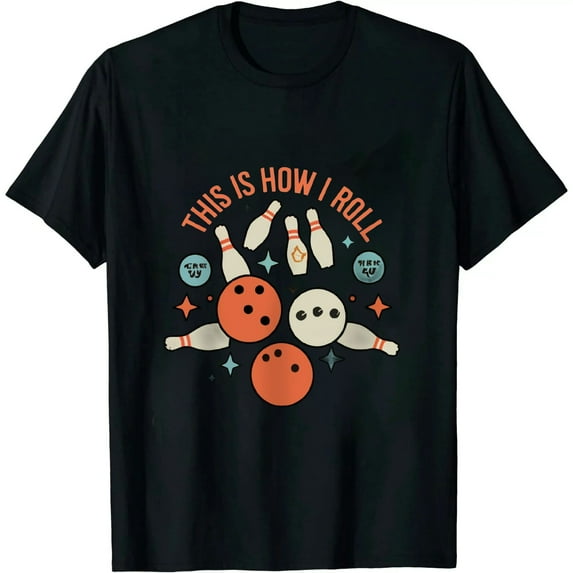MAXPRESS This is How I Roll Bowling Bowler Vintage T-Shirt