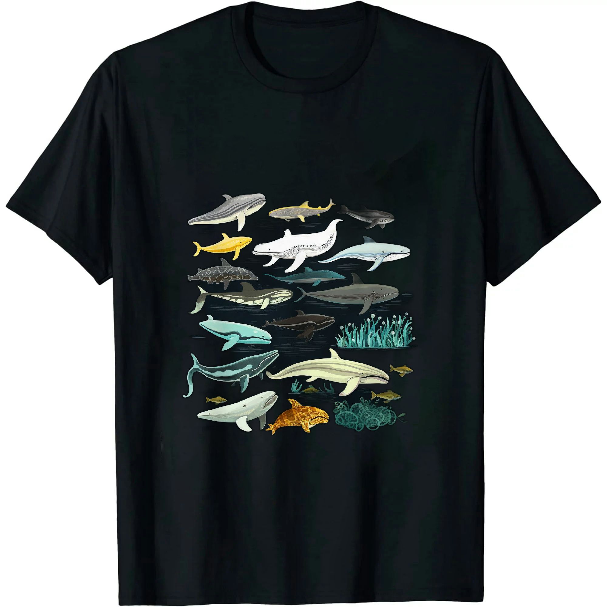 MAXPRESS Types Of Whales Cute Ocean Mammals Guide T Shirt - Walmart.com