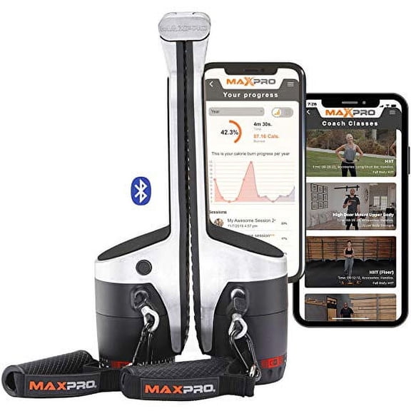 MAXPRO SmartConnect Portable Gym System: 450+ Exercises, 300 lbs Resistance