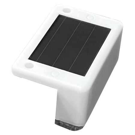 MAXSA Innovations Solar-Powered LED Deck Lights, 4 Pack, White
