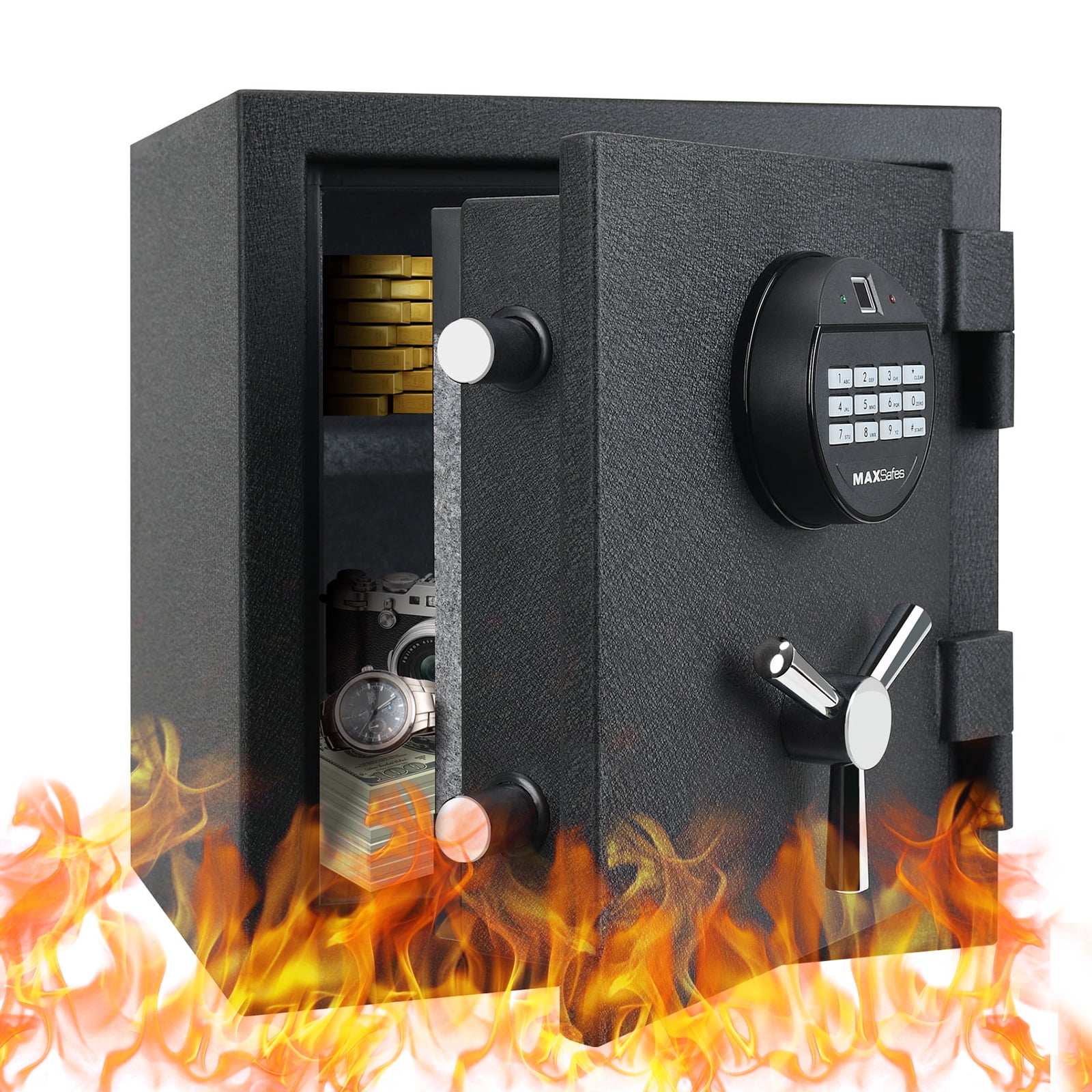 MAXSafes 0.8 Cu. ft. Safe Box Fireproof, Security Home Safe with