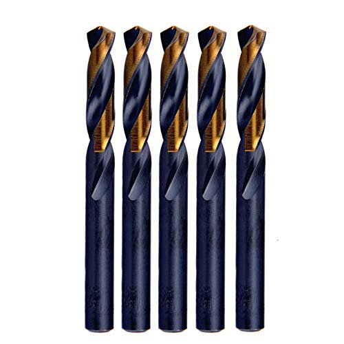 MAXTOOL 29/64" 5PCs Identical Screw Machine Drill Bits HSS M2 Stub Drill Bits Short Drills Fully Ground Black & Bronze Straight Shank; SMF02H10R29E5$$Tools & Hardware Other