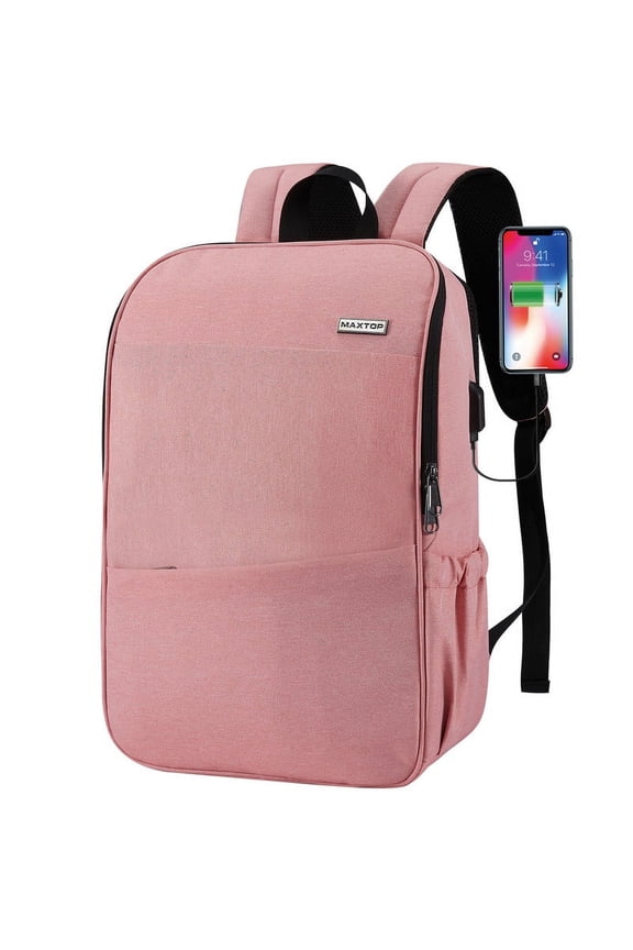 Laptop Backpack with USB Charging Port Water Resistant College School Bag Computer Bookbag Fits 16 Inch Laptop