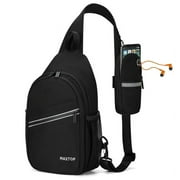 MAXTOP Multipurpose Travel Hiking Chest Bag Daypack Crossbody Sling Bag Backpack with Detachable Phone Bag for Women Men