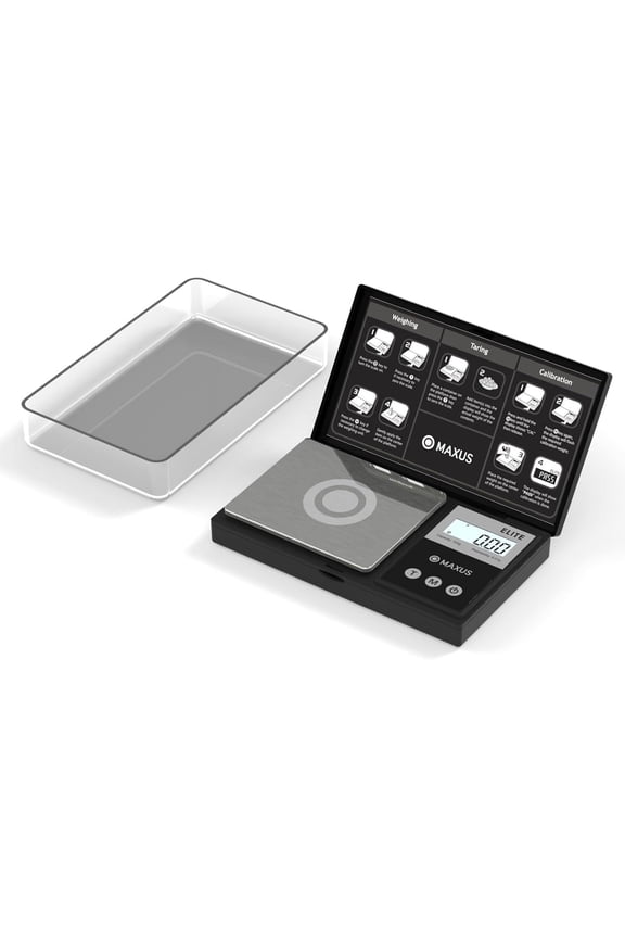 Digital Pocket Gram Scale 500g x 0.01g High Precision with Tray, Weighs Sm Food, Jewelry, Ounces, Grains, LCD Display, Tare Function