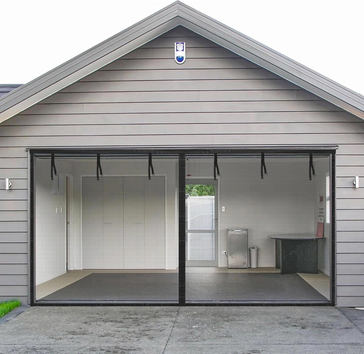 Retractable Closure MAXVINI 12x7Ft Garage Screen Doors for 1 Car Garage - Magnetic Closure ...
