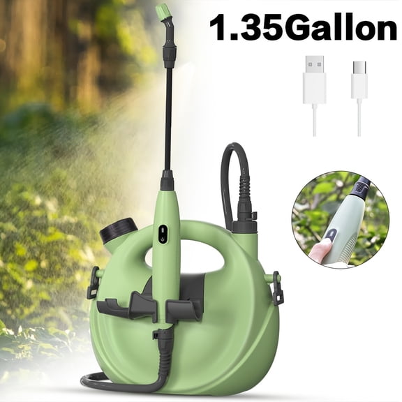 MAXVINI Garden Sprayer Battery Powered Sprayer Electric Sprayers in Lawn and Garden with Adjustable Nozzle, 1.35 Gallon/5 L