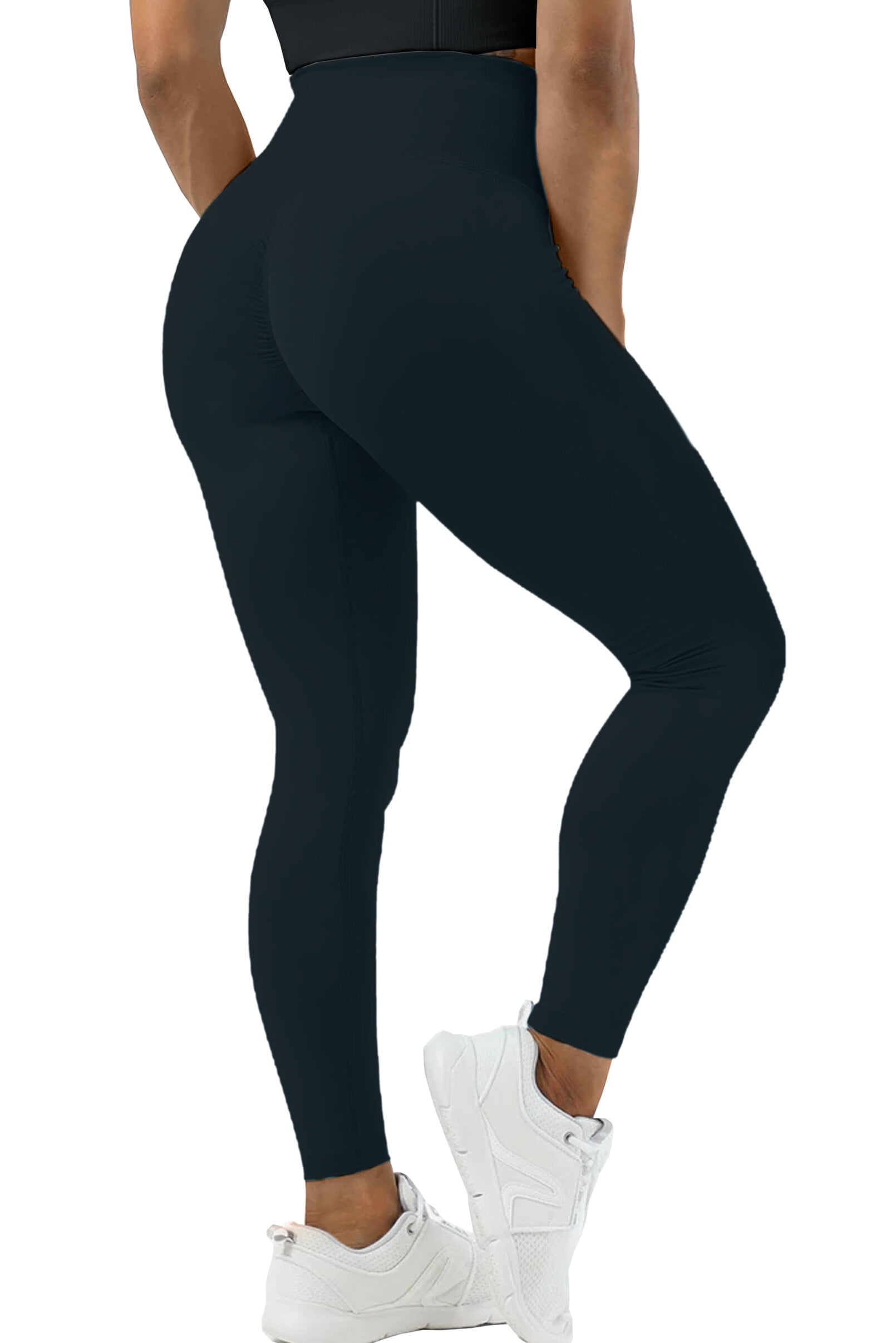MAXXIM Womens Essentials Solids Butt Lifting High Waisted Seamless