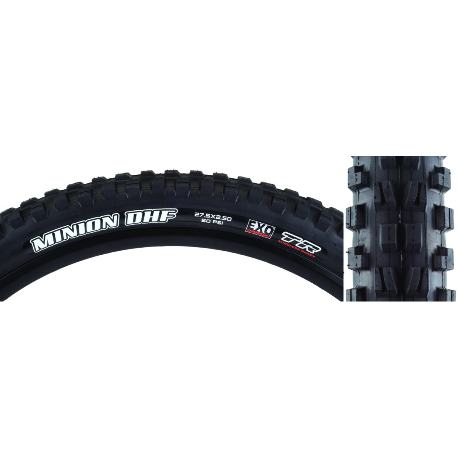 Free Shipping! Maxxis Minion DHF Tire - 27.5 x 2.5 Tubeless Folding BLK ...