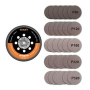 MAXXT 6 Abrasive Disc Backing Plate, DA H&L Pad for Brushless Sanders - Low-Profile Med-Density