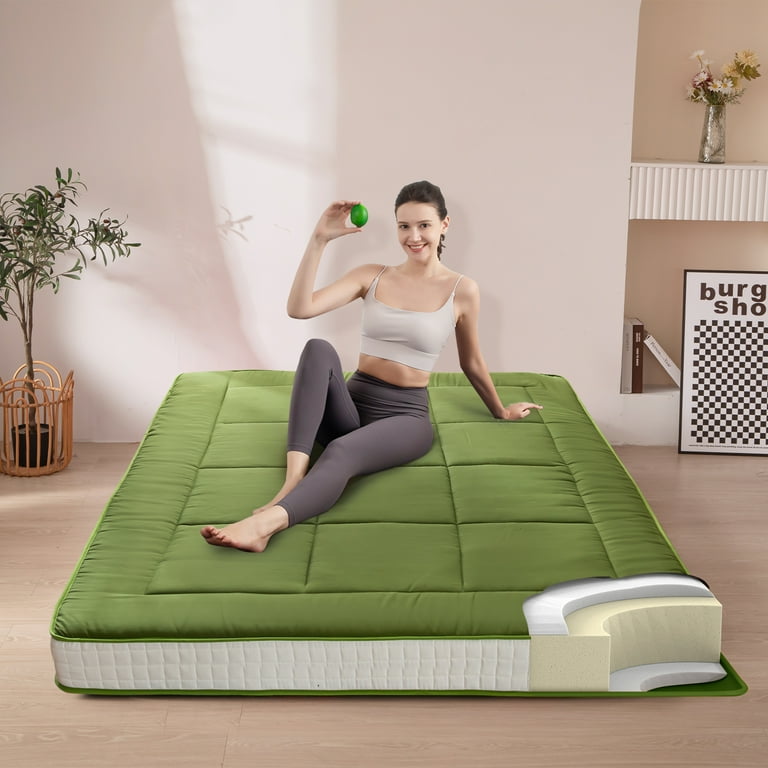 MAXYOYO 6 Extra Thick Japanese Floor Mattress Futon Mattress, Foldable  Mattress Tatami Pad Floor Mattress for Adults Floor Bed Roll Up Mattress  Guest