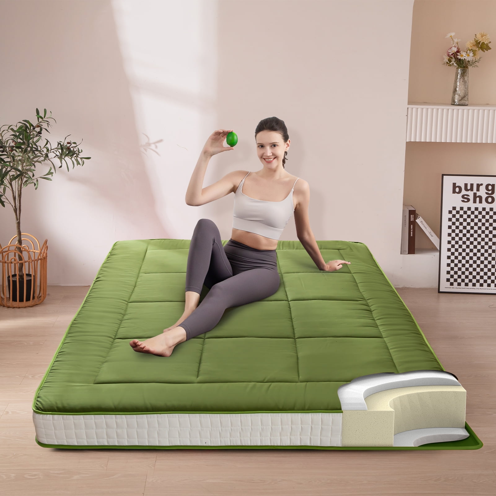 Floor Mattress Thick Tatami for Sleep Bed Futon Mattress Pad