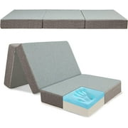 MAXYOYO 6" Foldable Twin Soft and Comfortable Foam Mattress with Washable Cover