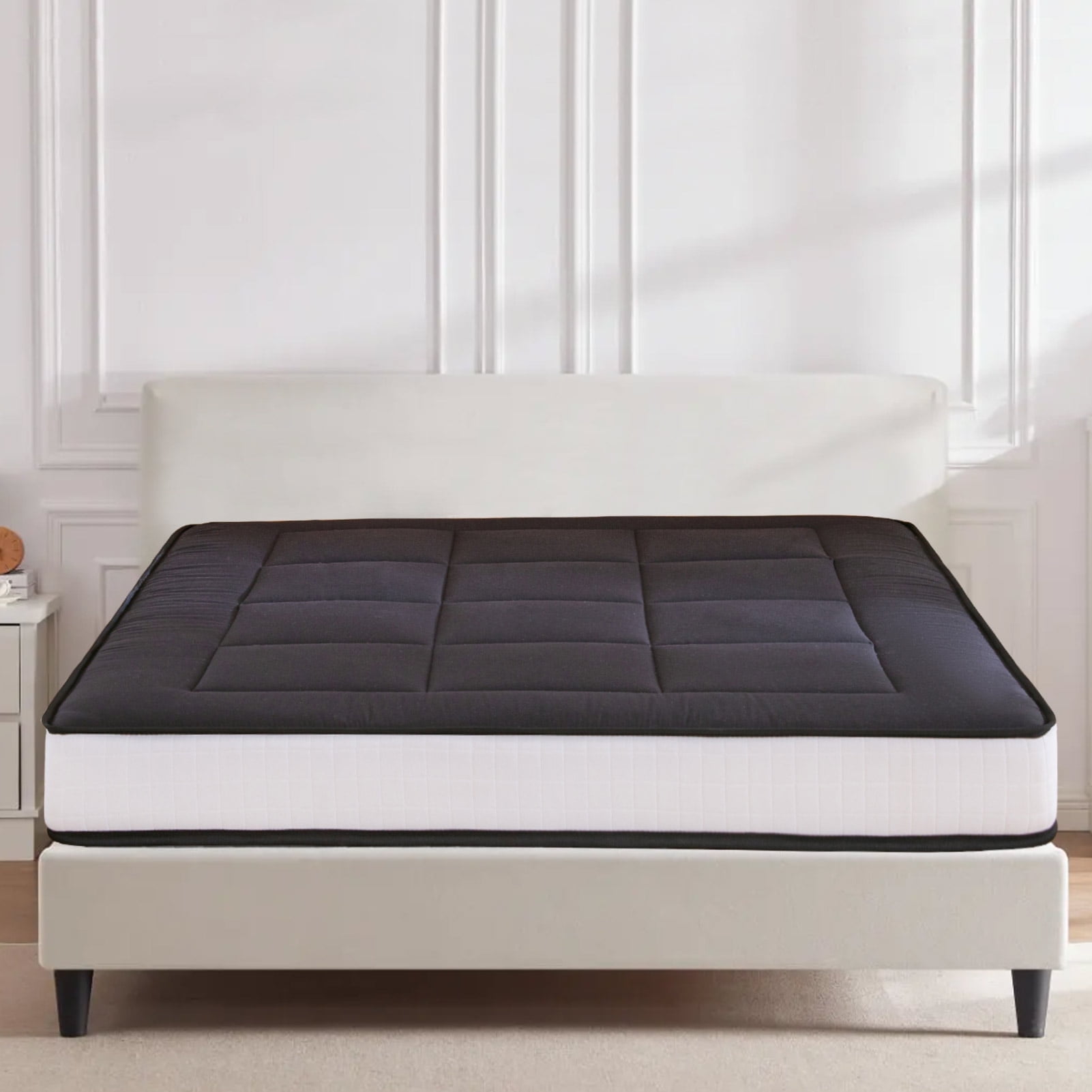 MAXYOYO 8 inch Futon Mattress,Super Thick Floor Mattress Japanese Futon Bed,Black,Twin