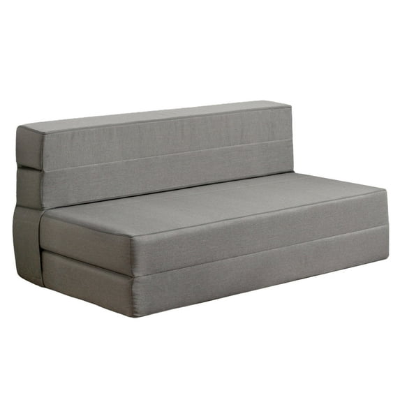 MAXYOYO Folding Sofa Bed Memory Foam Convertible Floor Sofa,Knitted Cloth Foldable Mattress,Suitable for Living Room/Dormitory/Home,Single,76*25.6*5.9