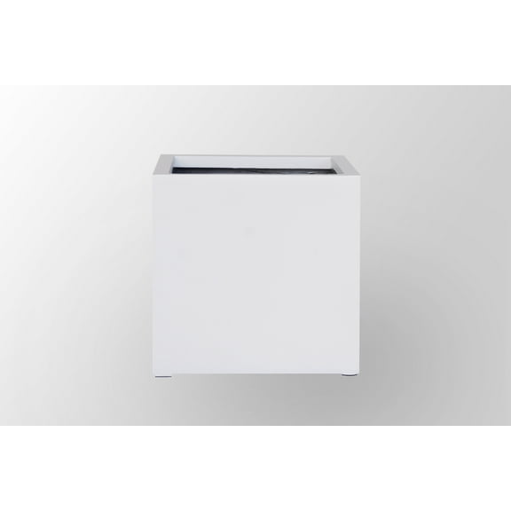 MAYA Cube Pure White Vase Clean Elegance for Your Home