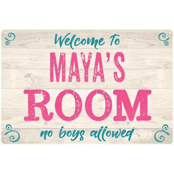 MAYA'S Room Kids Bedroom Sign 8x12 Metal Sign 208120089061