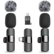 MAYBESTA Wireless Lavalier Lapel Microphone for iPhone/Android/Computer - Bluetooth Mini Phone Microphones for Video Recording Tiktok YouTube Vlog