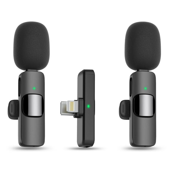 MAYBESTA Wireless Lavalier Microphone for iPhone, iPad, Android - Bluetooth Lapel Phone Mic for Video Recording - Mini Clip on Microphones for Youtube Podcast Interview