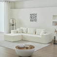 thumbnail image 1 of MAYEERTY 104.33" L-Shaped Sponge Modular Sectional Sofa, Modern White Cloud Corner Couch, 1 of 5