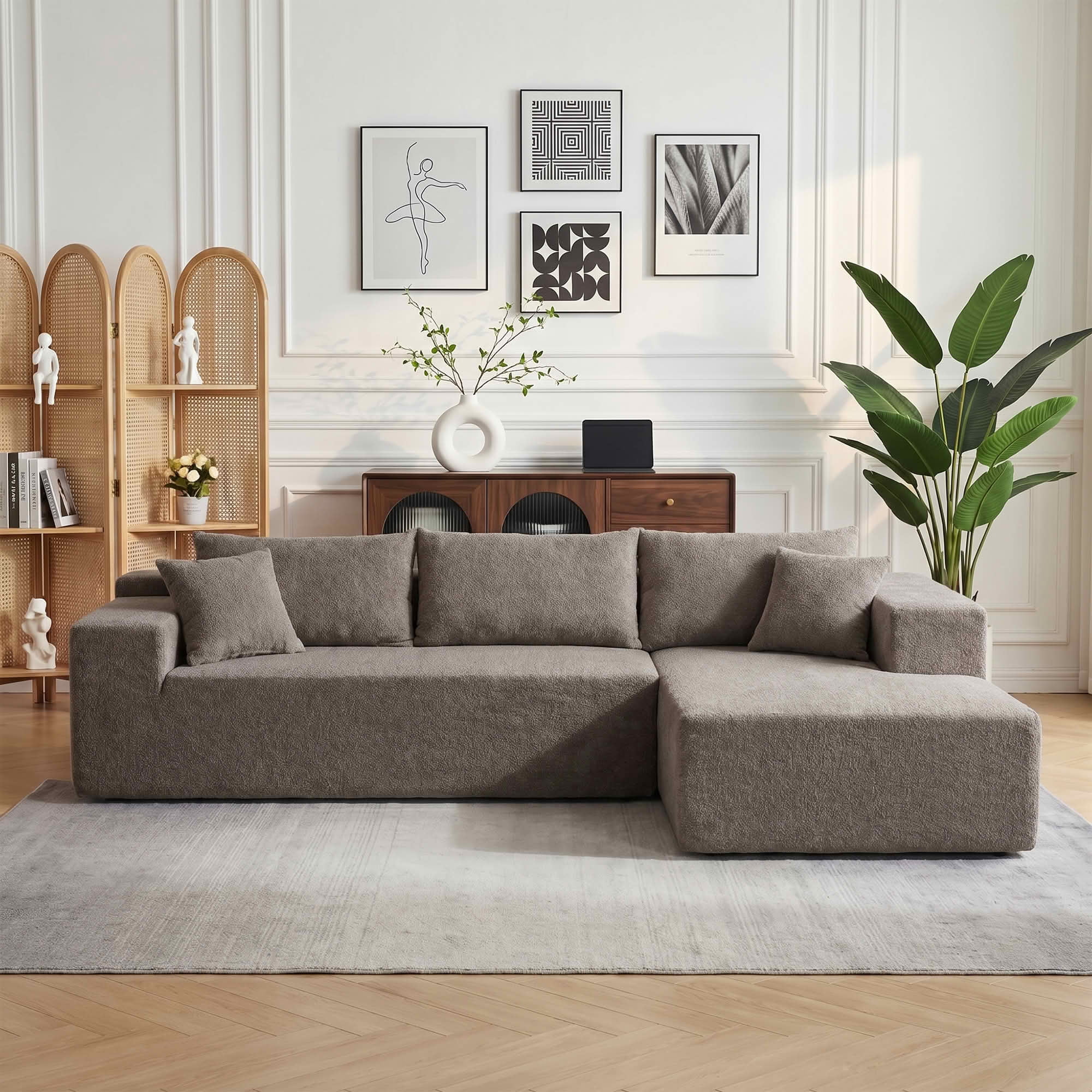 MAYEERTY 104" Cloud Sectional Couch with L-Shape Chaise, Modern Modular ...
