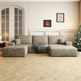 thumbnail image 1 of MAYEERTY 107" Cloud Sectional Couch Modern Modular Sofa for Living Room No Assembly Required, Camel, 1 of 5
