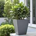 thumbnail image 1 of MAYEERTY 18*16*16" Gray Modern Metal Cone Planter with Drainage Hole for Outdoor Gardening, Patio & Balcony, 1 of 9