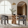 thumbnail image 1 of MAYEERTY 2-Set 22*24*29"Gray Modern Upholstered Dining Chairs, Ergonomic Teddy Fleece for Kitchen & Living Room, 1 of 5