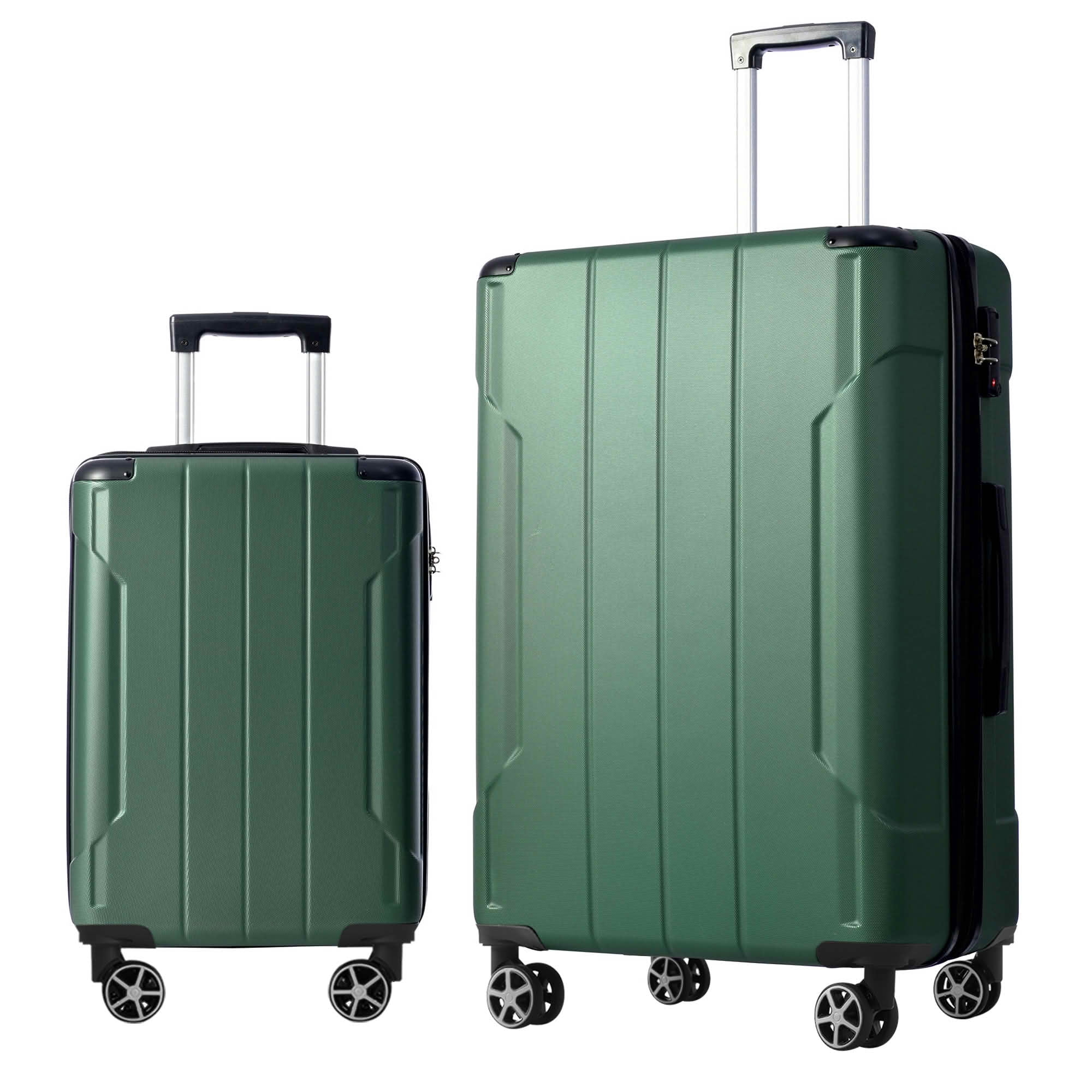 MAYEERTY 2 Piece 20+28Inch Expandable Hardshell Luggage Set, ABS Suitcases with Spinner Wheels, TSA Lock for Short and Long Distance Trave