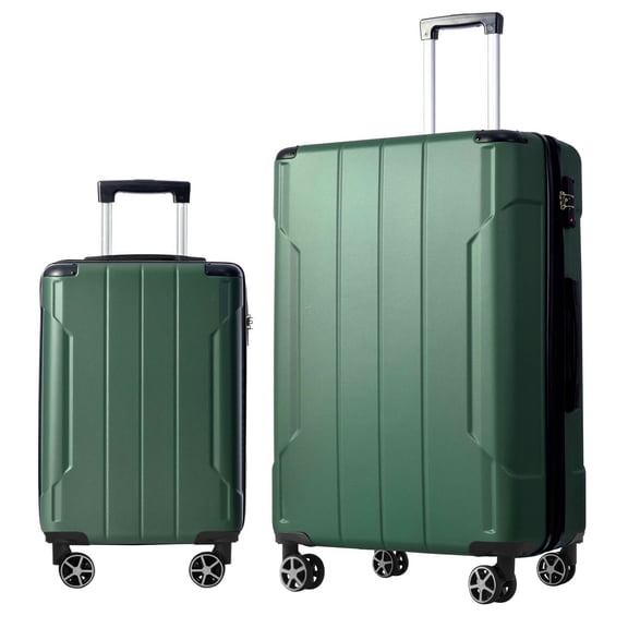 MAYEERTY 2-in-1 Expandable ABS Hard Shell Luggage Set with TSA Lock Double Spinner Wheels, 20/28 Inch Travel Suitcase