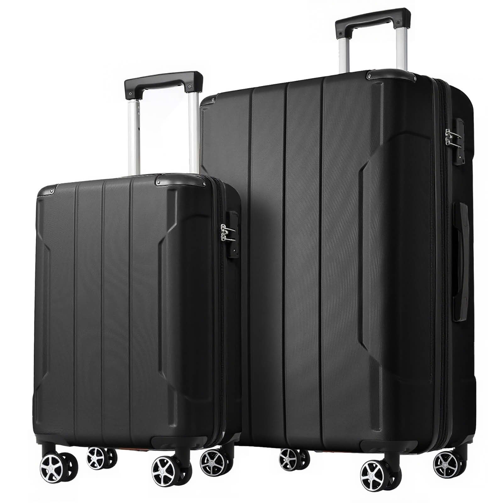MAYEERTY 2 Piece 20+28Inch Expandable Hardshell Luggage Set, ABS Suitcases with Spinner Wheels, TSA Lock for Short and Long Distance Trave