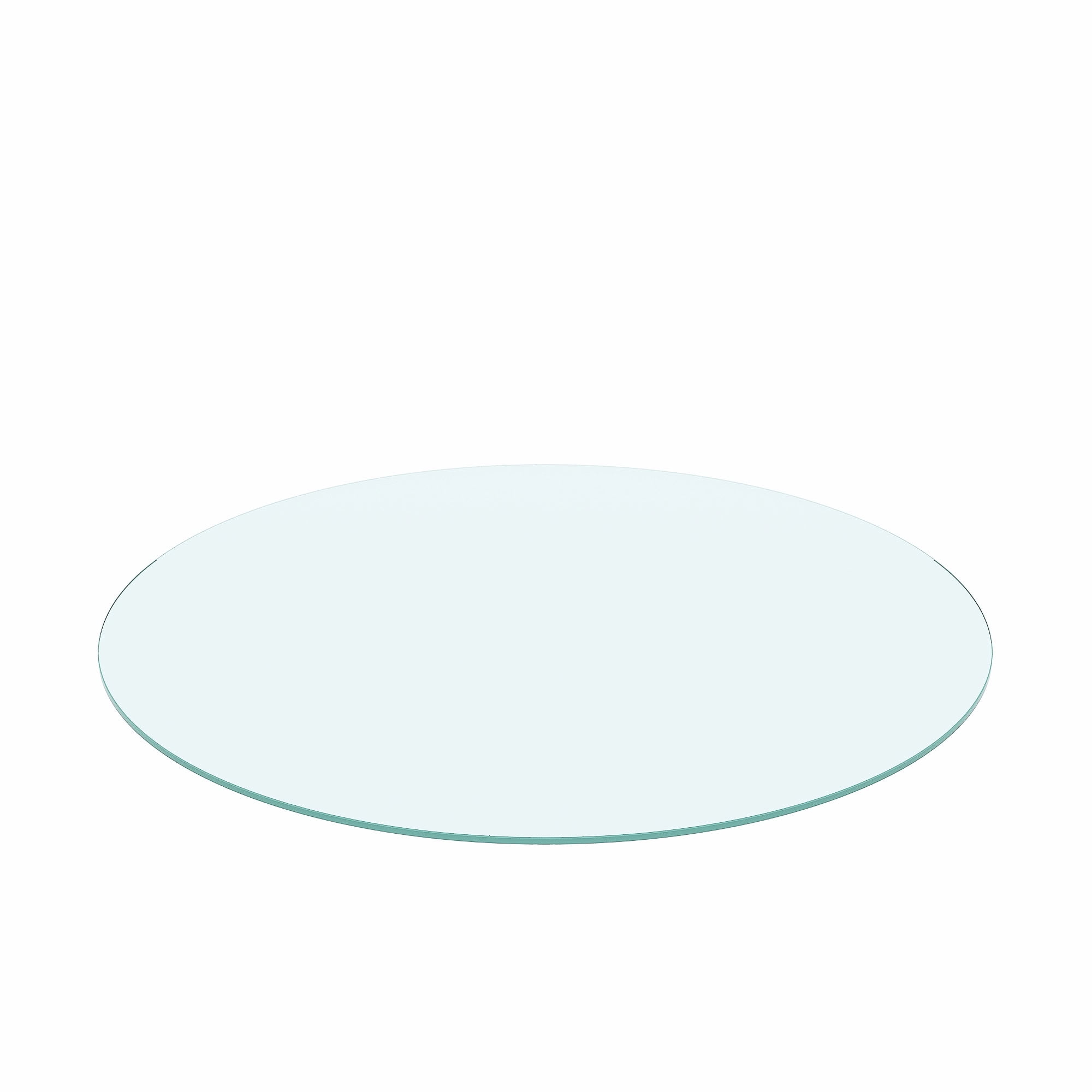 MAYEERTY 20.1 Inch Round Clear Tempered Glass Table Top, 0.24" Flat Polished Edge Replacement Glass Surface for Side Coffee Patio Small Dining Table