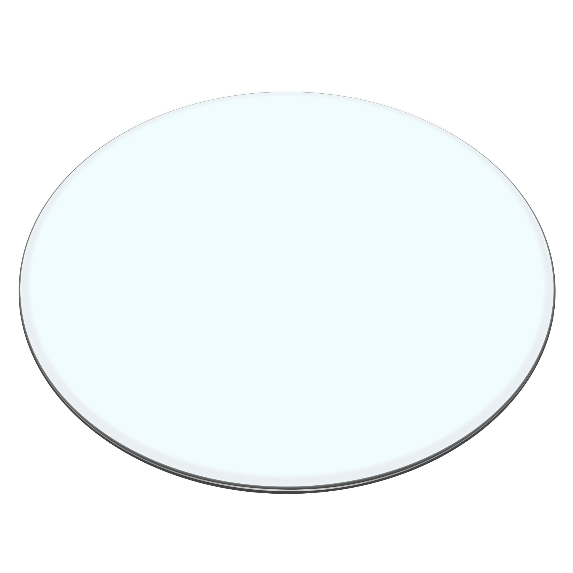 MAYEERTY 29.92in Round Tempered Glass Table Top, 0.24 Inch Thick Replacement Glass Tabletop, Custom Match for Wooden Metal Table Bases Dining Coffee Side Table