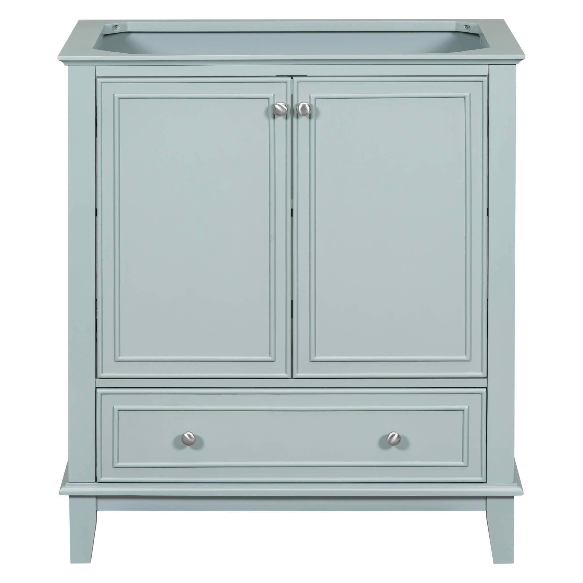 MAYEERTY 30" Bathroom Vanity without Sink Multi-functional Cabinet Doors Drawer Solid Frame MDF Green