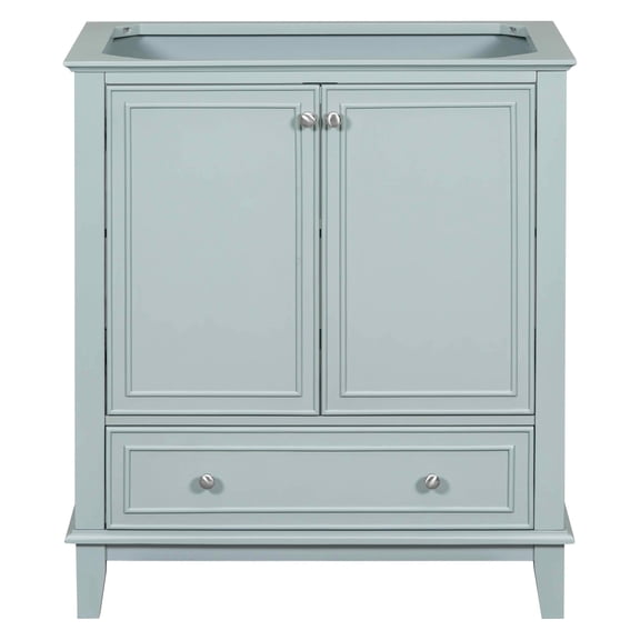 MAYEERTY 30" Bathroom Vanity without Sink Multi-functional Cabinet Doors Drawer Solid Frame MDF Green