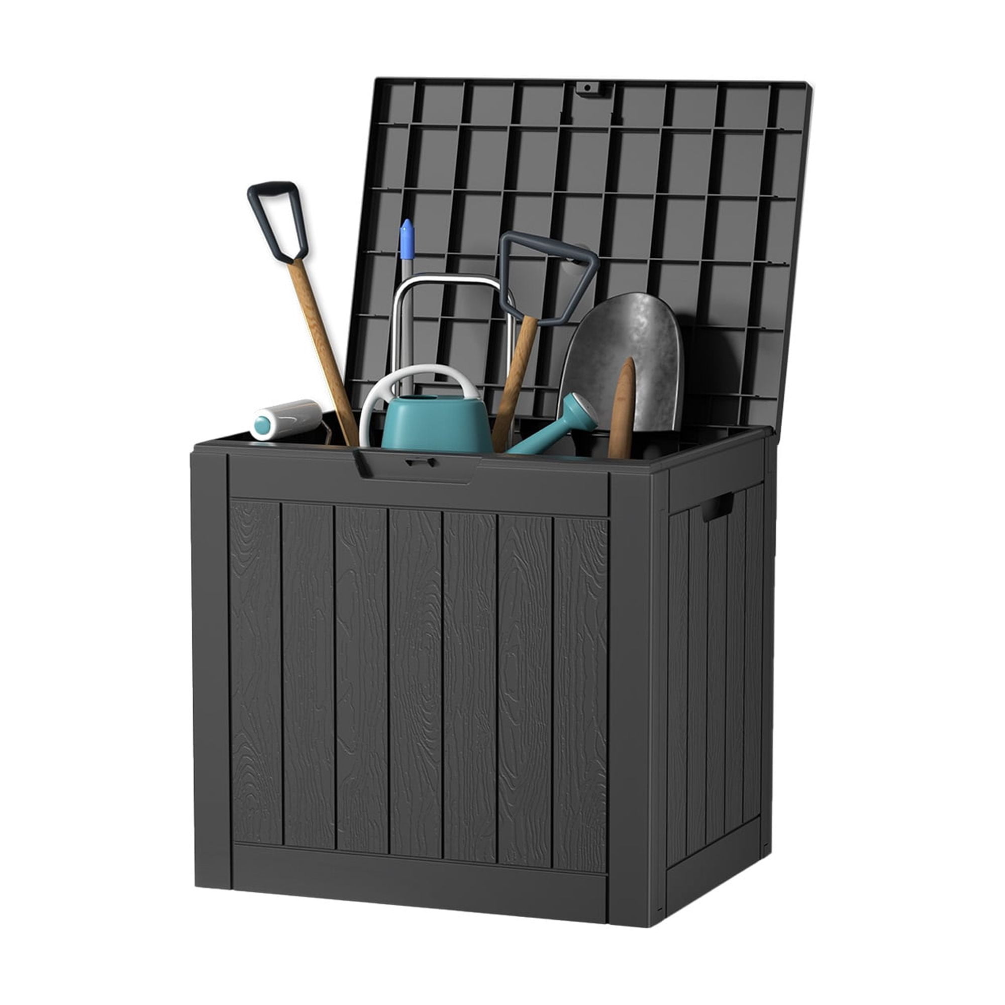 MAYEERTY 30 Gallon Outdoor Deck Box, Large Capacity Storage Box for Patio Furniture Cushions, Pillow Outdoor Indoor, Black