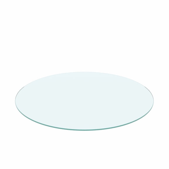 MAYEERTY 30in Round Clear Tempered Glass Table Top, 0.24in Thick Flat Polished Edge Replacement Glass Cover, for Dining Coffee Patio Bistro Hotel Lobby Office Conference Table