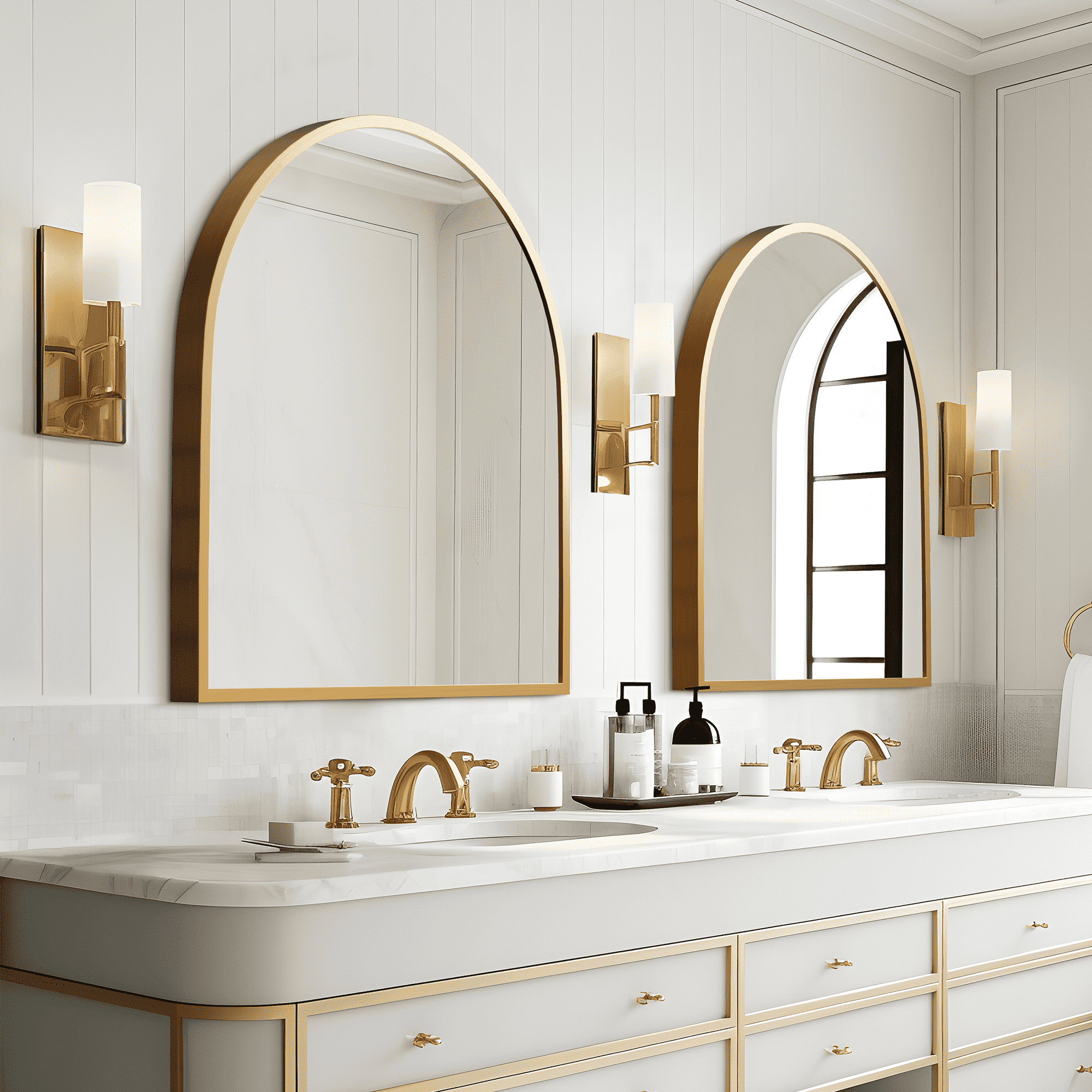 MAYEERTY 30x27 Wall Mounted Vanity Mirror Modern Bathroom Vanity Mirror for Bedroom