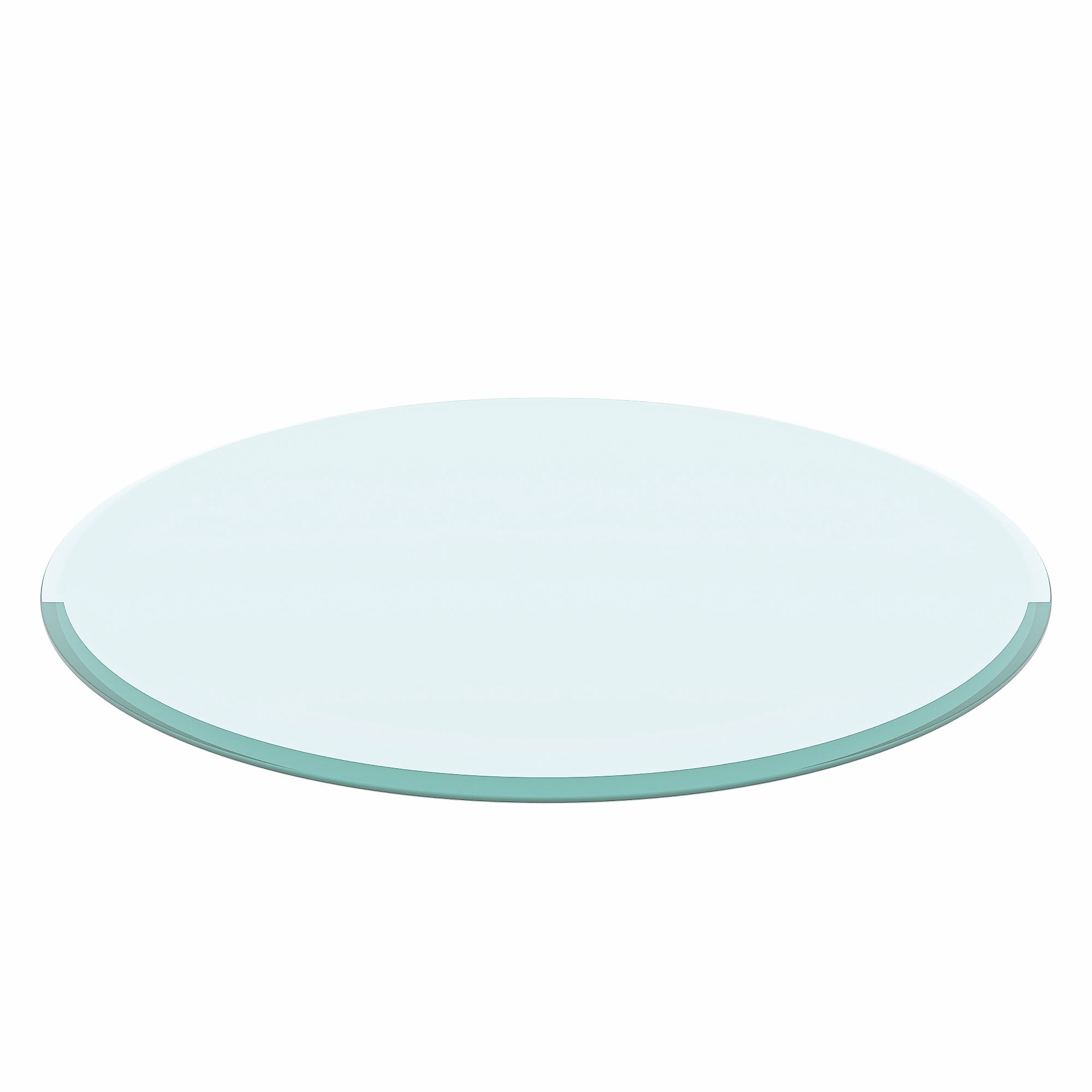 MAYEERTY 31.9in Round Clear Tempered Glass Table Cover, 0.47in Thick Replacement Glass Top, Heat Scratch Resistant Surface for Dining Hotel Office Patio Reception Table