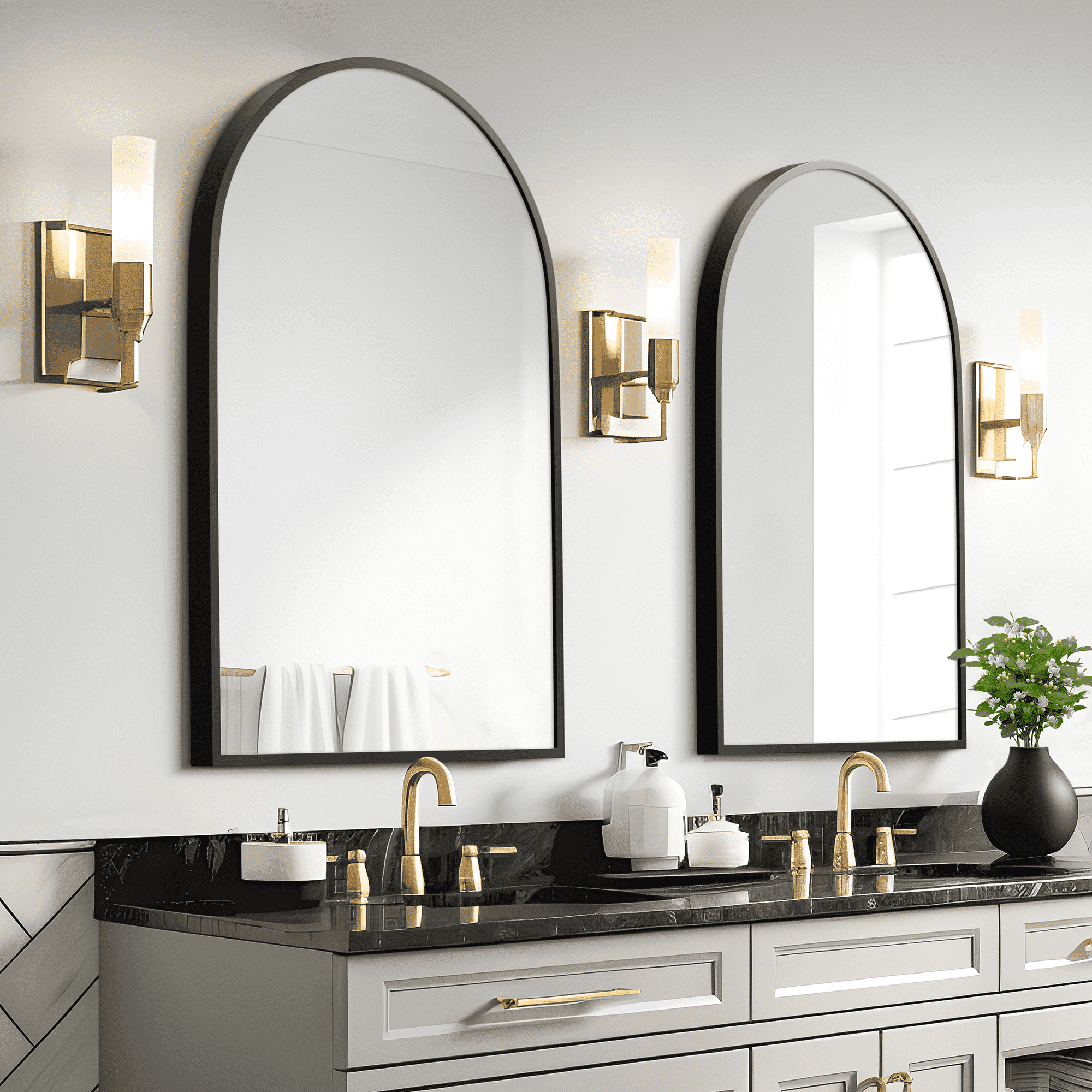 MAYEERTY 36x24 Wall Mounted Vanity Mirror Modern Bathroom Vanity Mirror for Bedroom