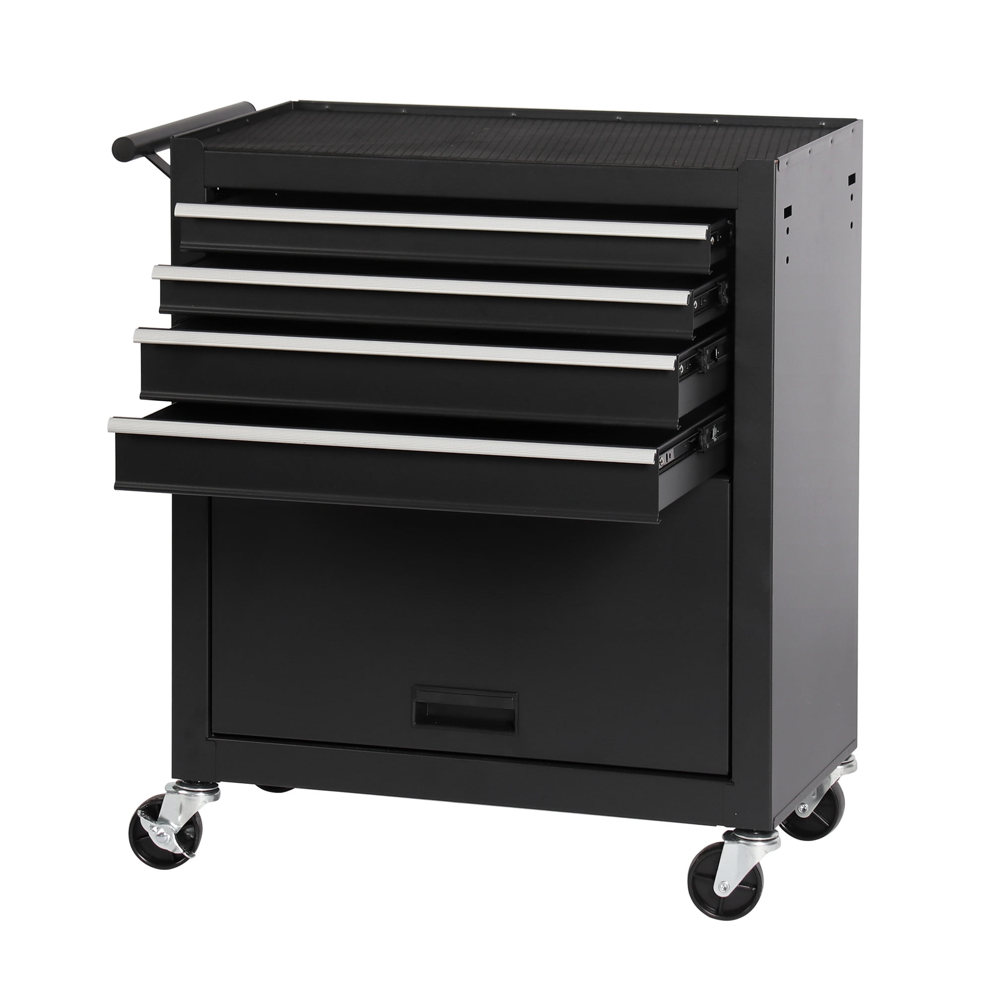 MAYEERTY 4-Drawer Rolling Tool Chest with Lock & Key, Tool Storage Cabinet with Wheels, Tool Organizer Box for Garage, Warehouse