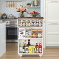 thumbnail image 1 of MAYEERTY 4-Tier Slim Rolling Storage Cart, Lockable Wheels Narrow Gap Organizer for Kitchen Bathroom Office, 1 of 6