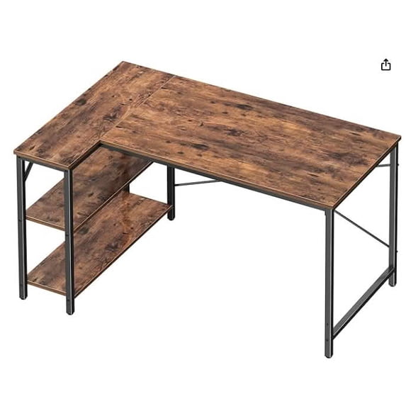 MAYEERTY 47 Inch L Shaped Computer Desk Corner Home Office PC Table ...