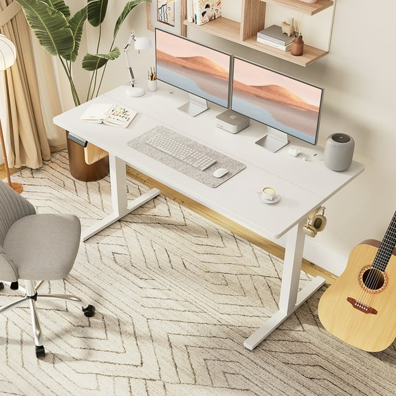 MAYEERTY 48" × 24" Lifting Computer Table Height Adjustable Standing Desk for Home Office