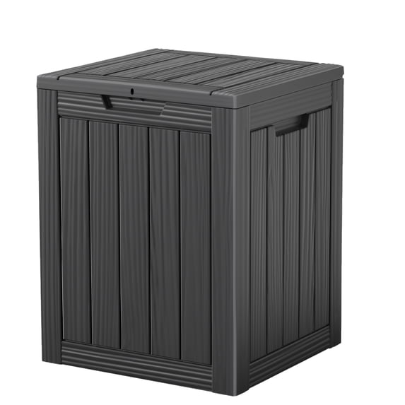 MAYEERTY 48 Gallons Outdoor Shoe Cabinet with 2 Door, Large Capacity Shoe Storage, Black