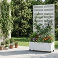 thumbnail image 1 of MAYEERTY 5 Panels Outdoor Metal Planter Box, Durable Weather-Resistant Planter, Decorative Metal Flower Box for Patio, Balcony, Garden, 1 of 8