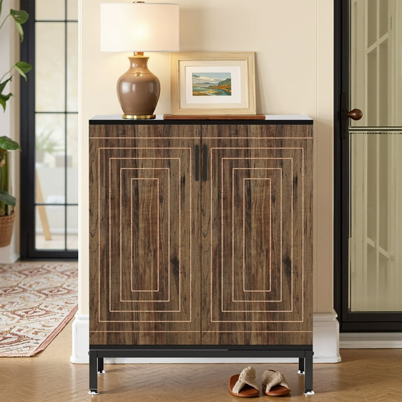 MAYEERTY 5-Tier Shoe Cabinet, 20 Pairs Entryway Shoe Racks Organizer with Shelves