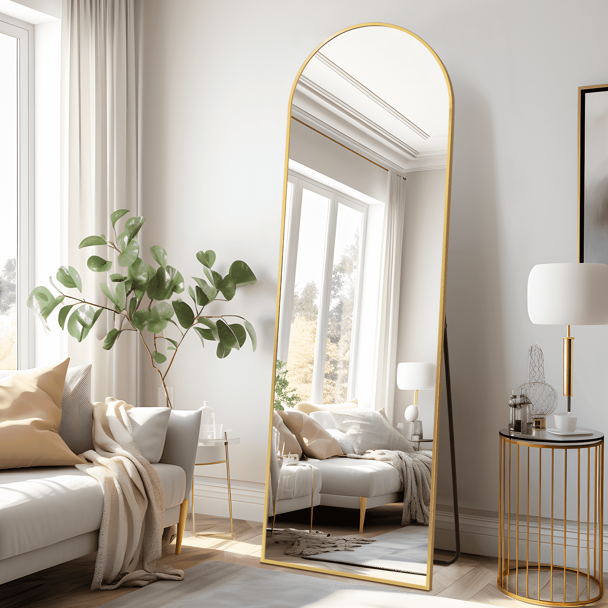 MAYEERTY 64x21 Wall Mounted Full Length Mirror Modern Bathroom Vanity Mirror for Bedroom